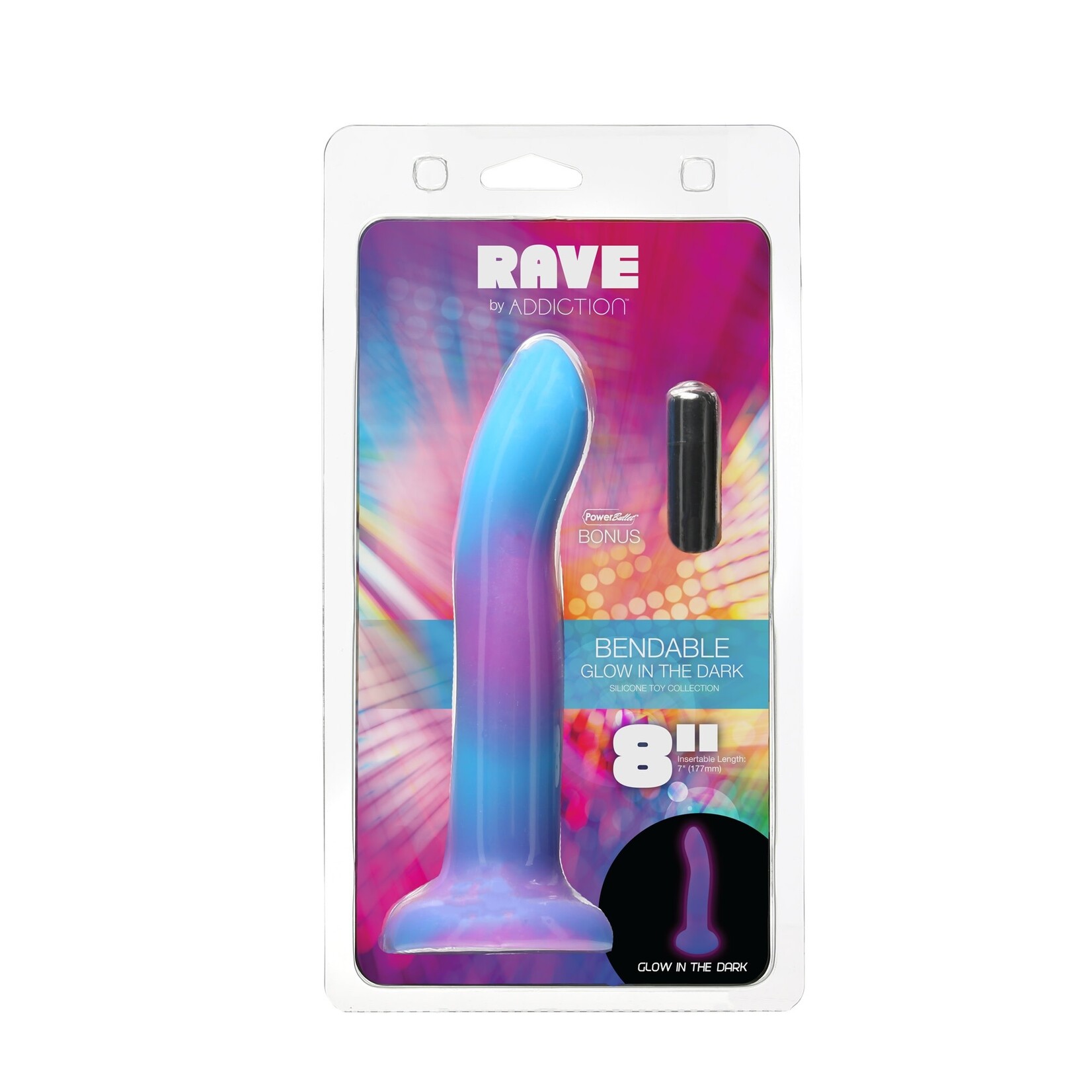 Addiction Rave by Addiction 8" Glow in the Dark Dildo