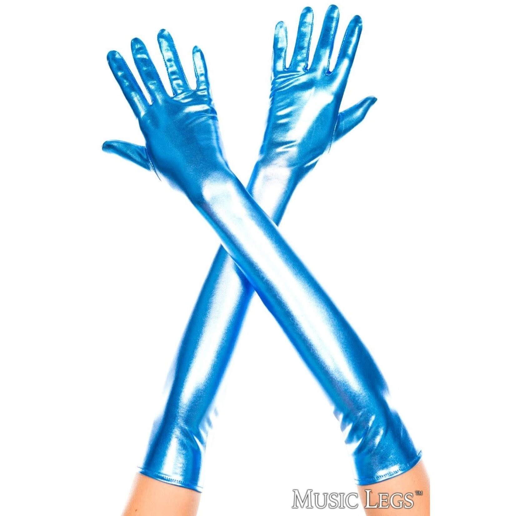 Music Legs Music Legs Extra Long Metallic Gloves