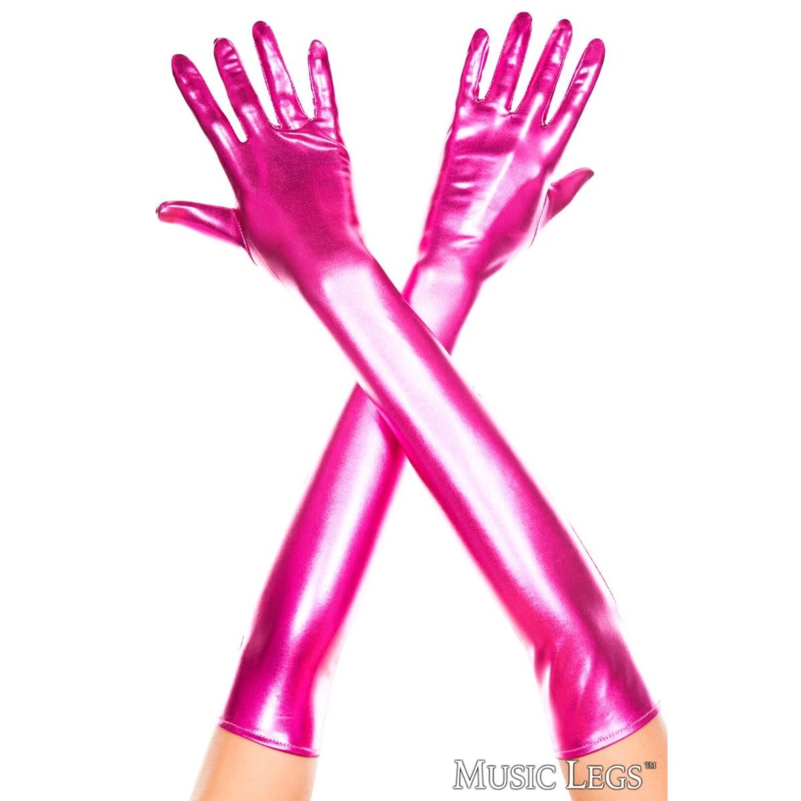 Music Legs Music Legs Extra Long Metallic Gloves