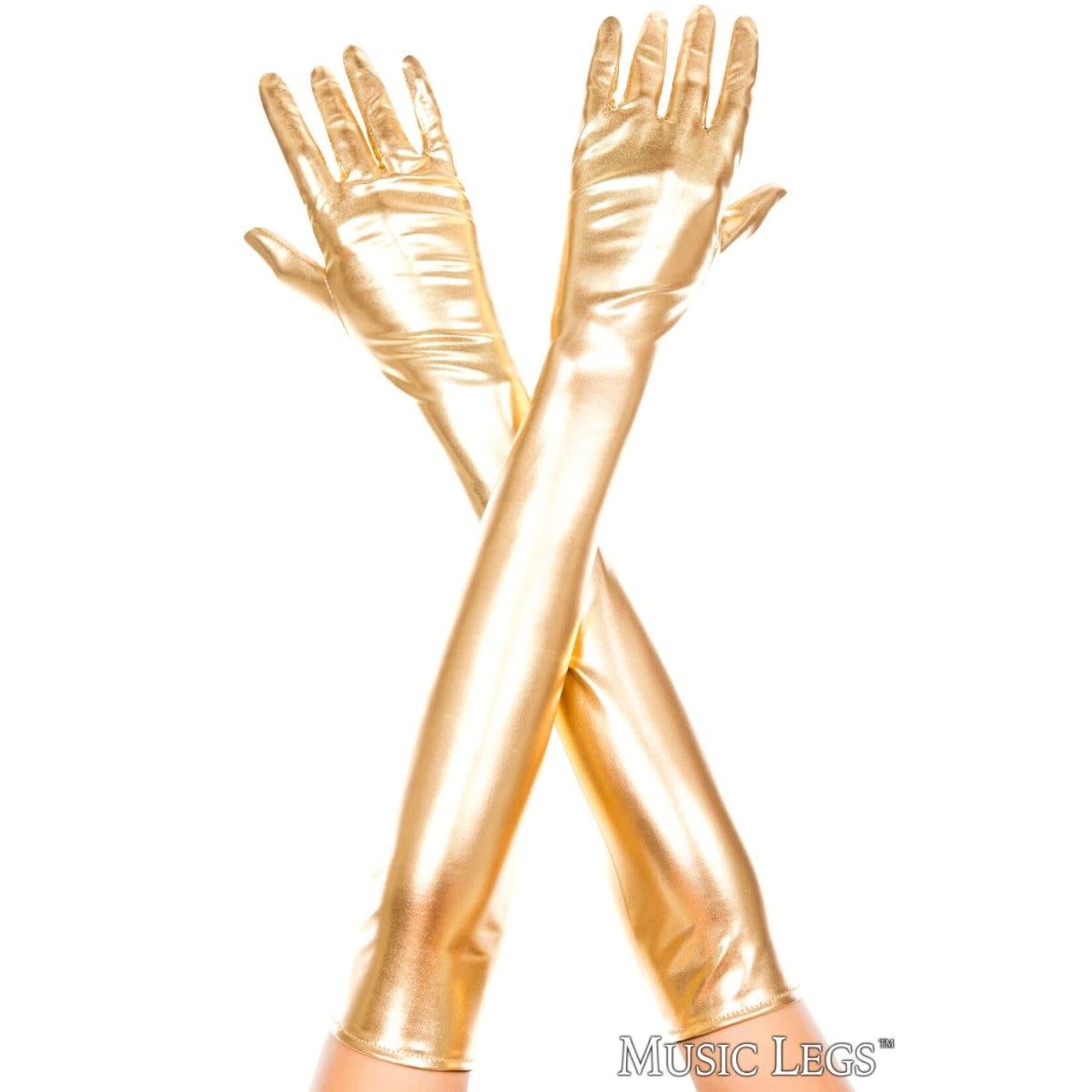 Music Legs Music Legs Extra Long Metallic Gloves