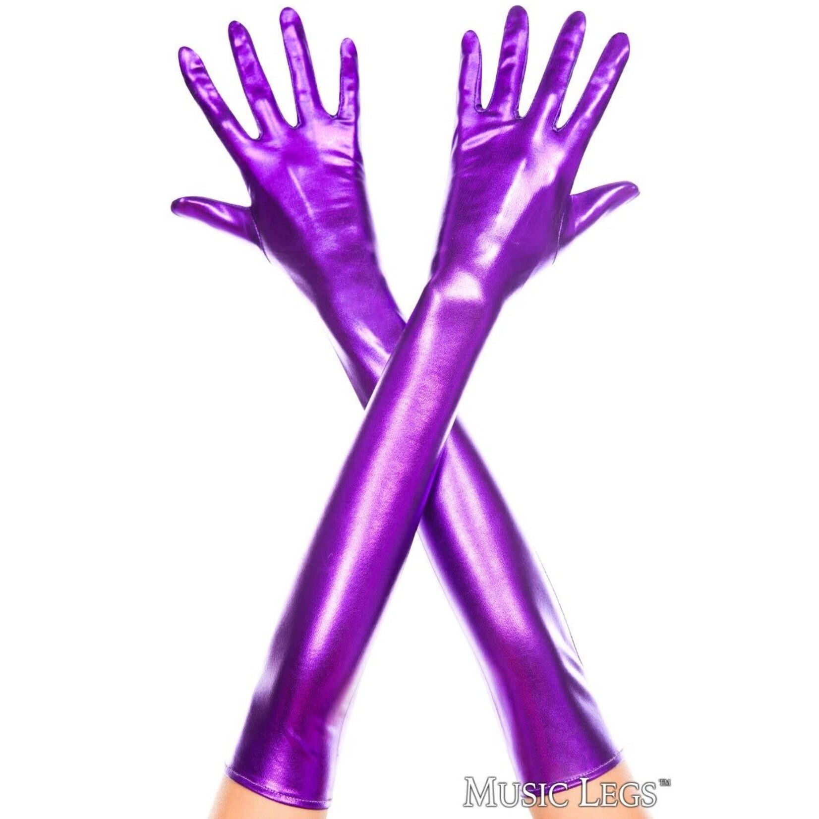 Music Legs Music Legs Extra Long Metallic Gloves