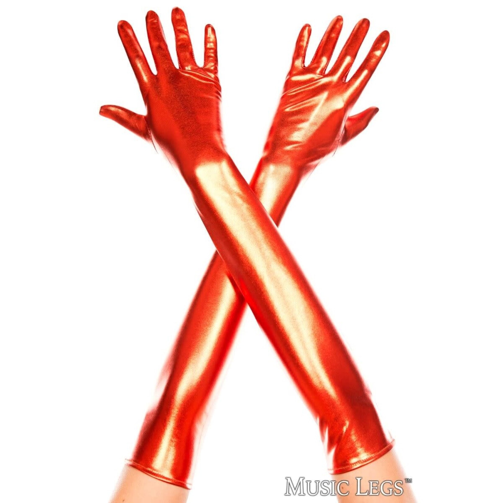 Music Legs Music Legs Extra Long Metallic Gloves