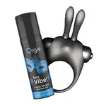 Orgie Vibe! Bunny Vibration Kit Liquid Vibrator Lotion + Vibrating Ring