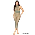 Dreamgirl Sage Geometric Net Gown OS