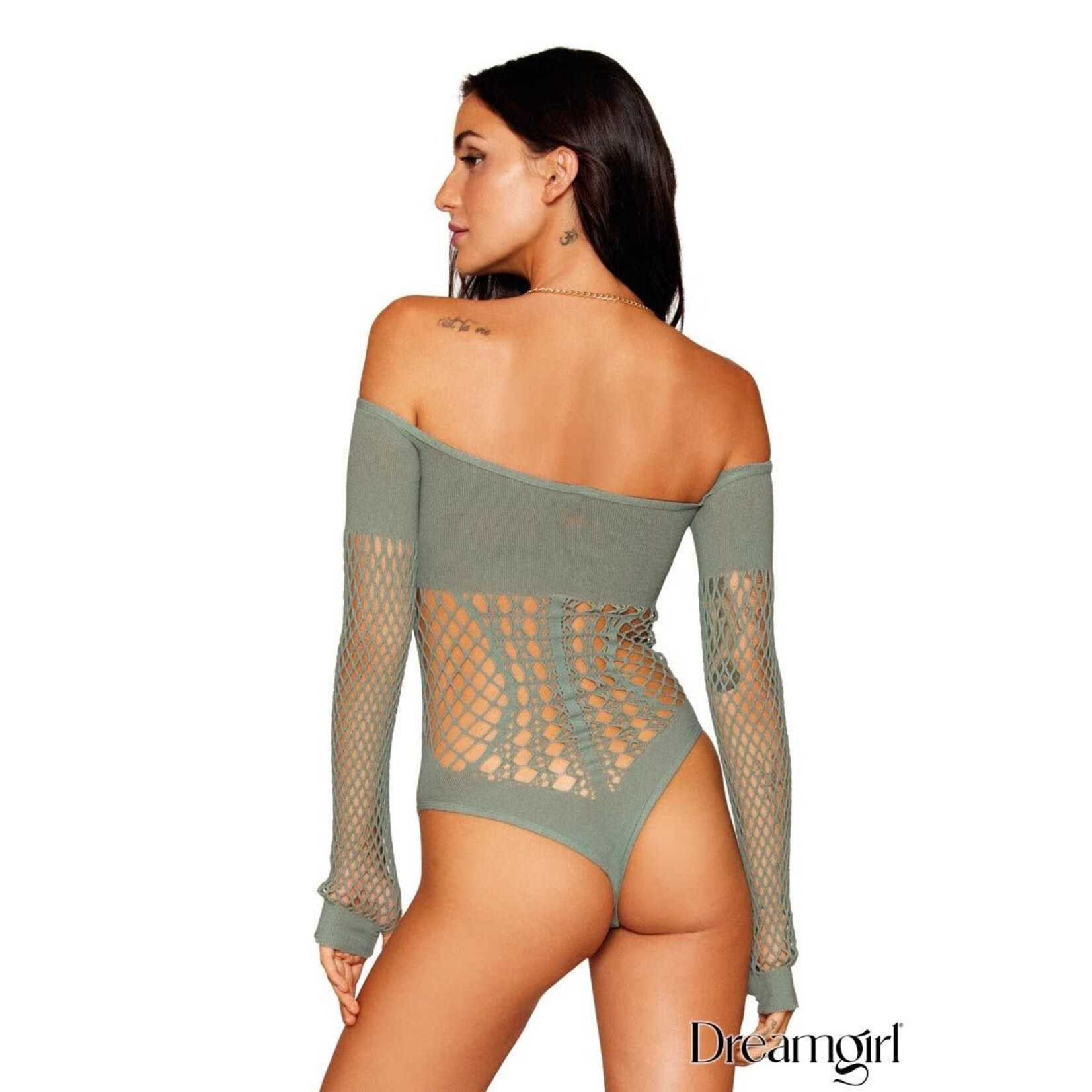 Dreamgirl Dreamgirl Sage Seamless Net Teddy OS