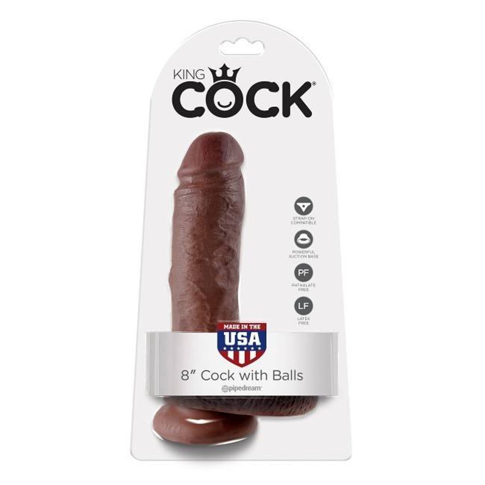 King Cock King Cock 8" Cock with Balls