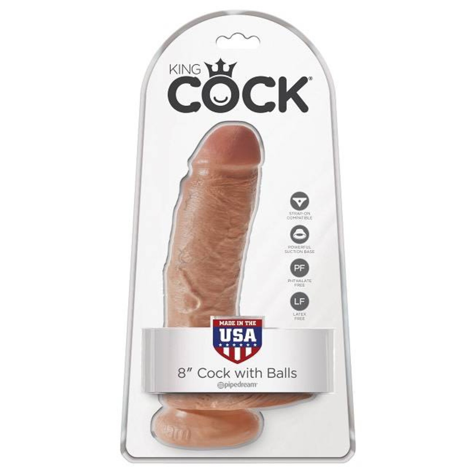 King Cock King Cock 8" Cock with Balls