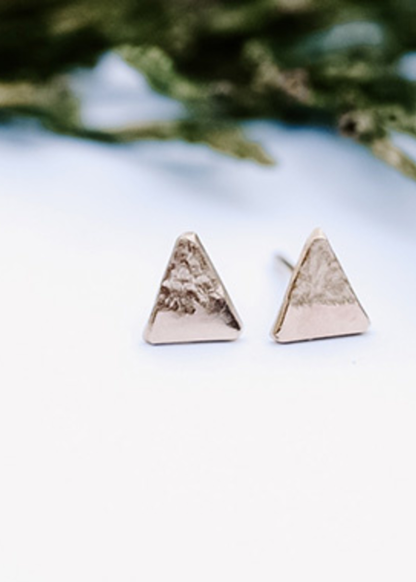 Loops Jewellery Small Gold Mountain Peak Studs