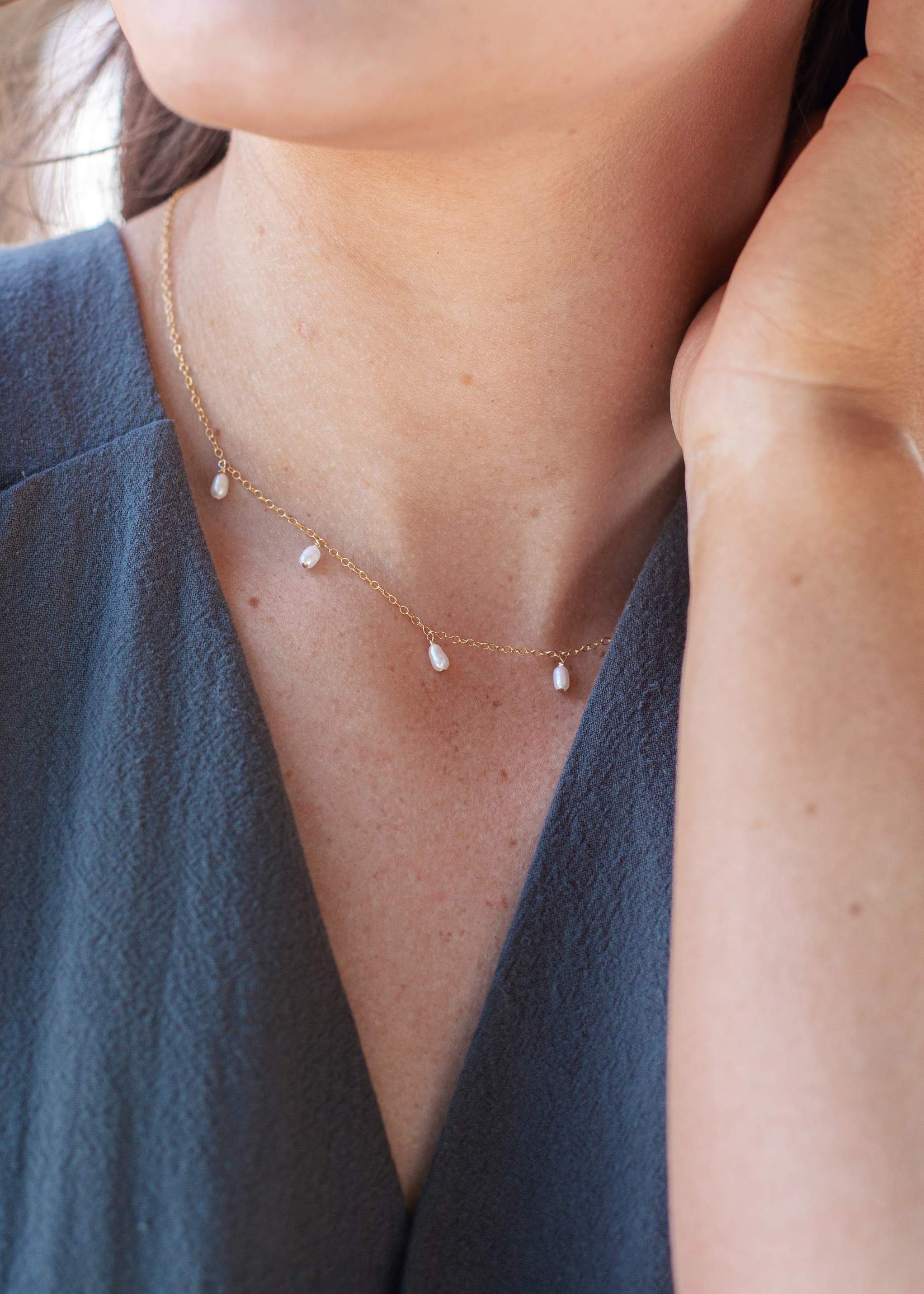 Five Pearl Necklace - Migration Boutique