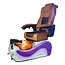 Aqua Spa 9 LED - 9625 Butterscotch Chairs - Biscuit Base - Gold Reflection Glass Bowl - 16 Colors LED
