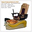 AQUA Spa Aqua Spa 9 LED - 9622 Butterscotch Chairs - Biscuit Base - Gold Reflection Glass Bowl - 16 Colors LED