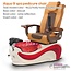 AQUA Spa Aqua Spa 9 - 9622 Hollyhock Chairs - Cappuccino Base with Amber Insert - Gold Reflections Glass Bowl