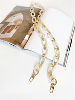 hula sue chain link strap / belt - beige