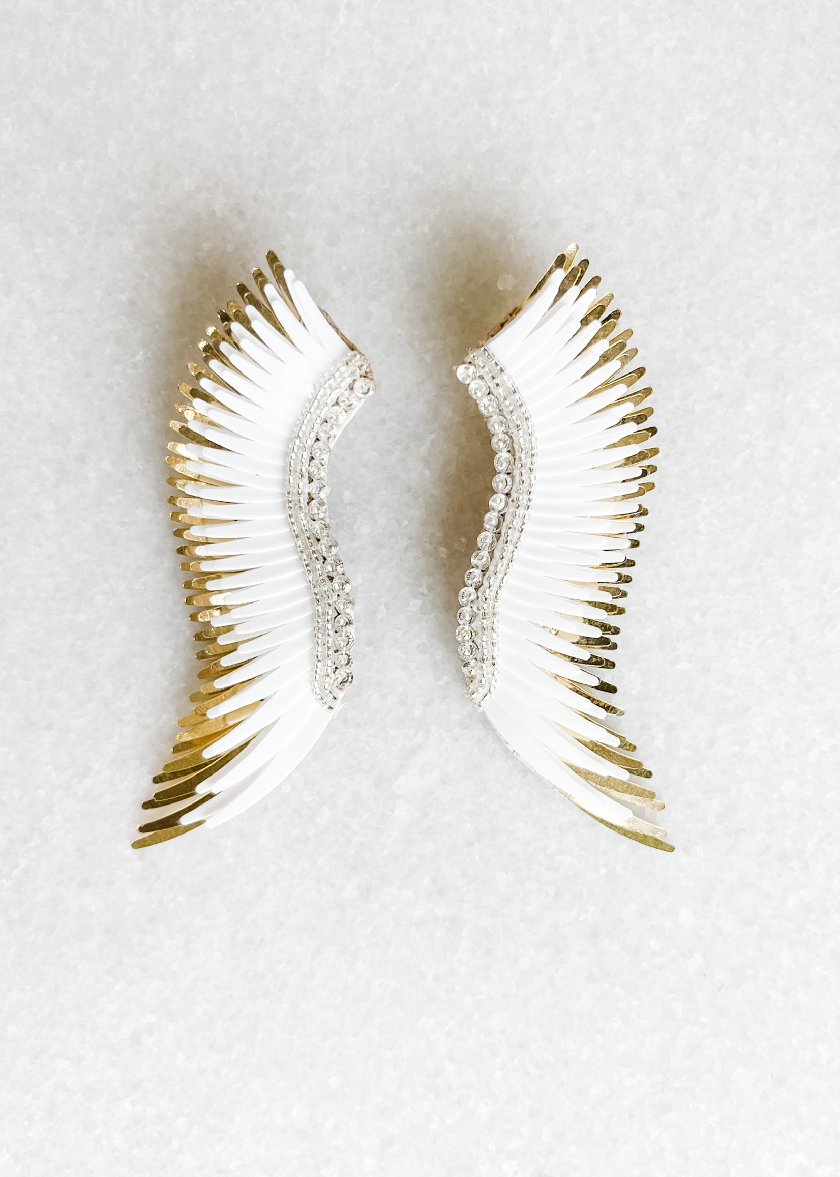 hula sue madeline earrings - white gold