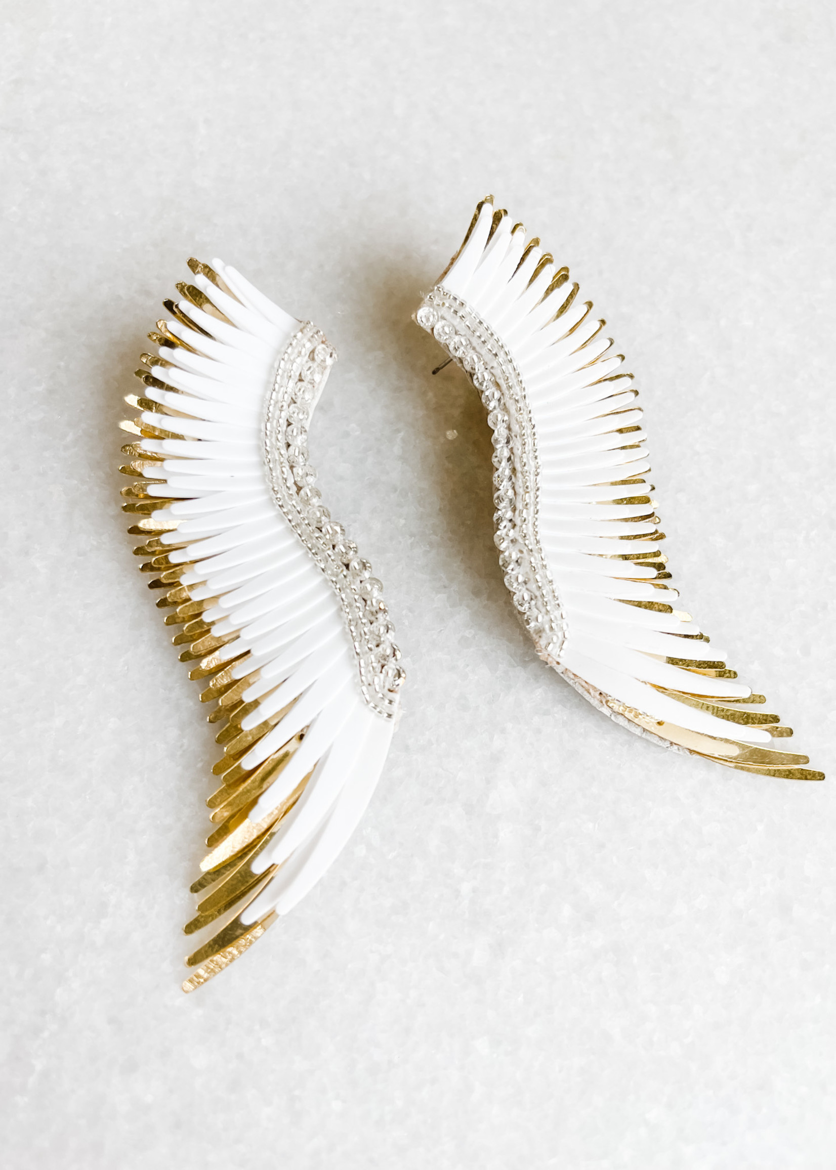 hula sue madeline earrings - white gold