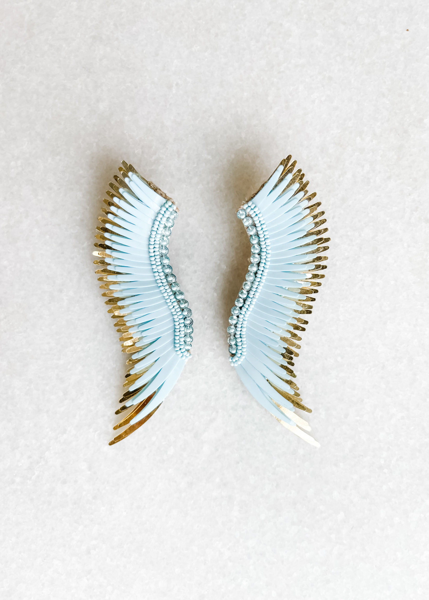 hula sue madeline earrings - baby blue