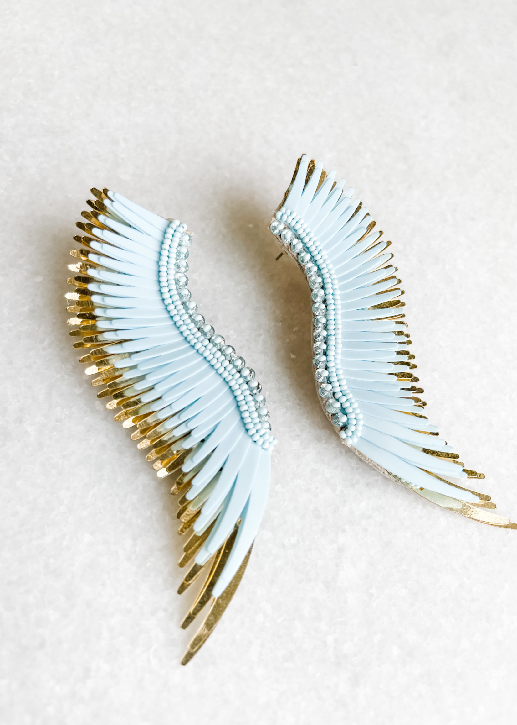 hula sue madeline earrings - baby blue