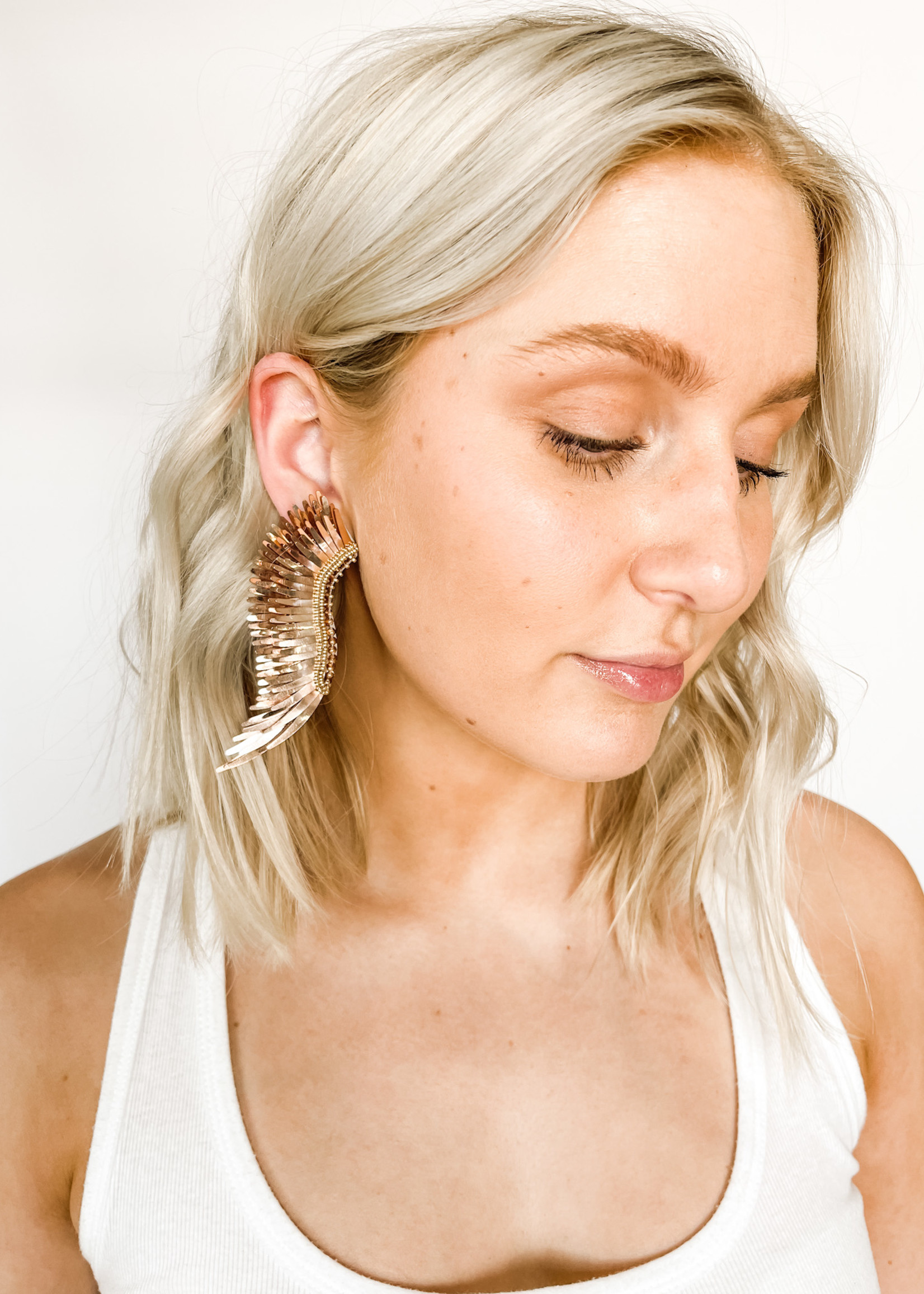 hula sue madeline earrings - rose gold