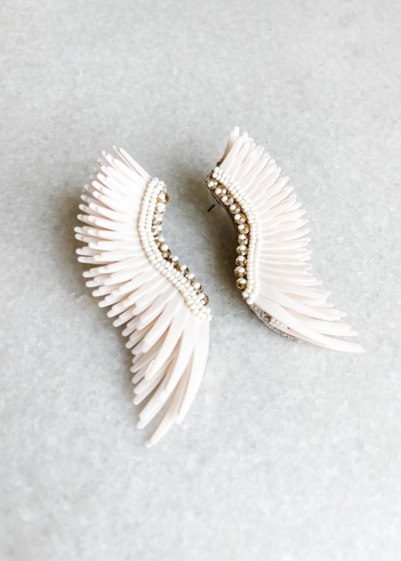 hula sue midi madeline earrings - white