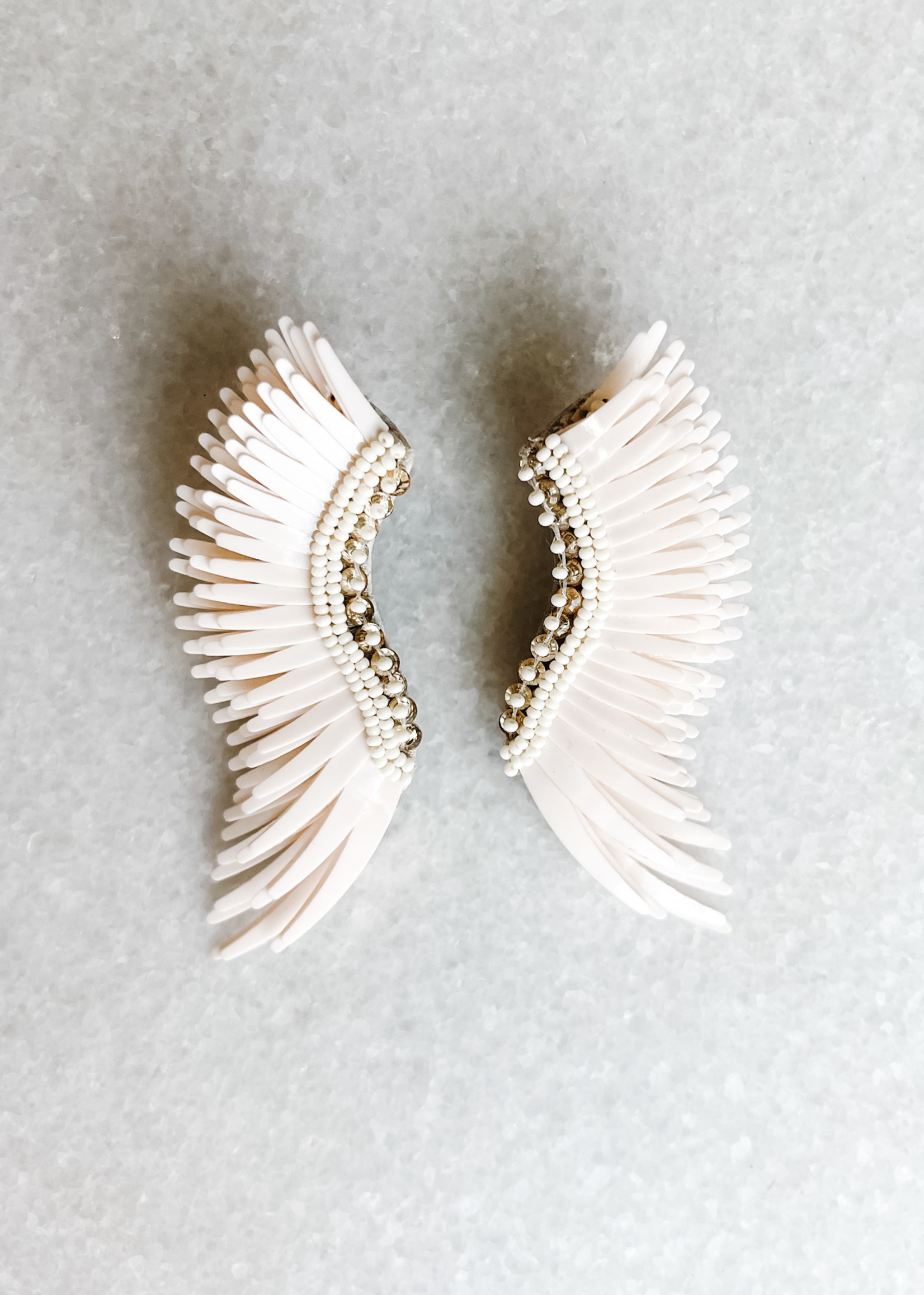 hula sue midi madeline earrings - white