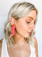 hula sue madeline earrings - hot pink