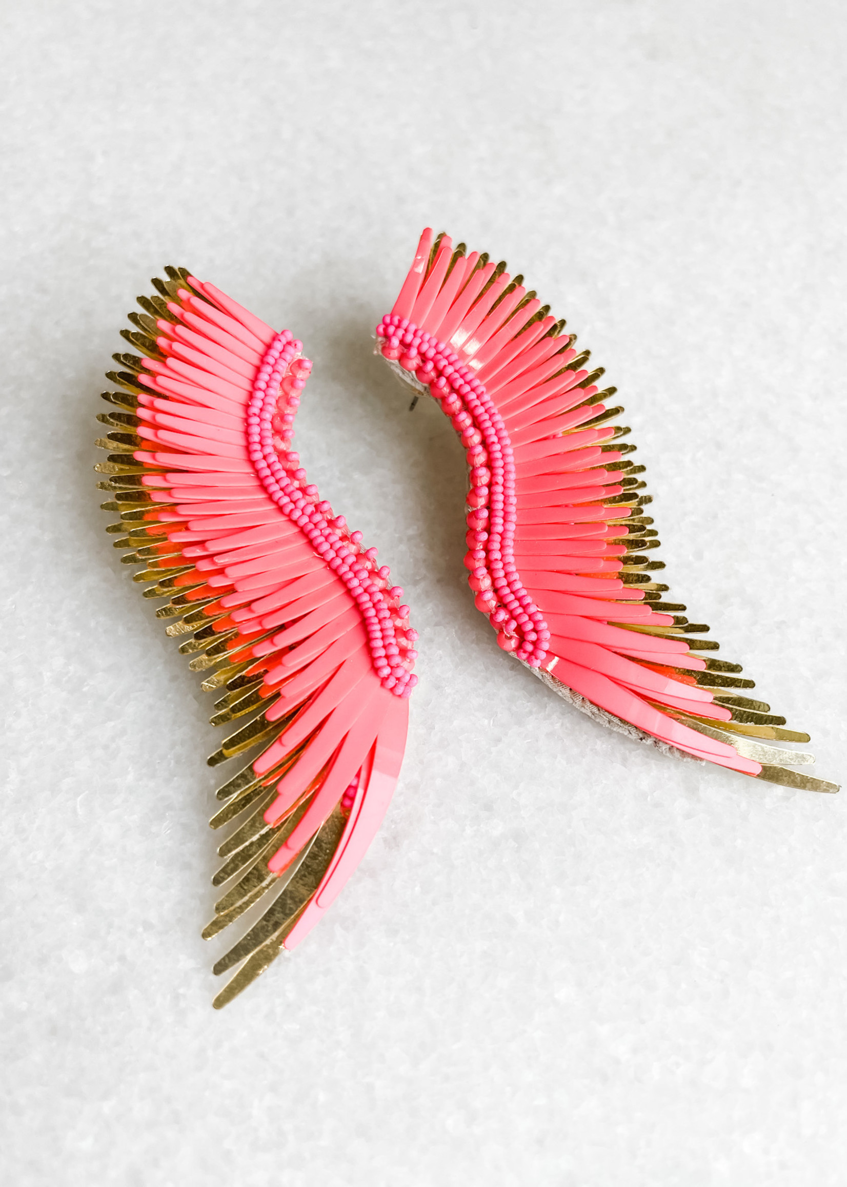 hula sue madeline earrings - hot pink