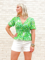 hula sue mabel top - green