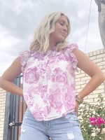 hula sue frankie top - magenta