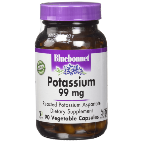 Blue Bonnet POTASSIUM 99 mg 90 VEGETABLE CAPSULES Blue Bonnet POTASSIUM 99 mg 90 VEGETABLE CAPSULES