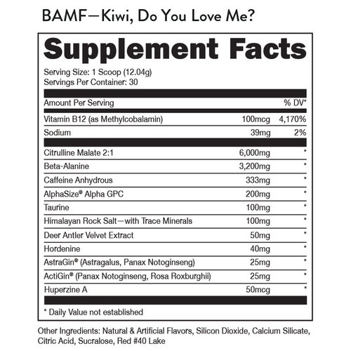 Bucked Up Bucked Up® BAMF™ Nootropic High-Stimulant Pre-Workout- 30 Servings