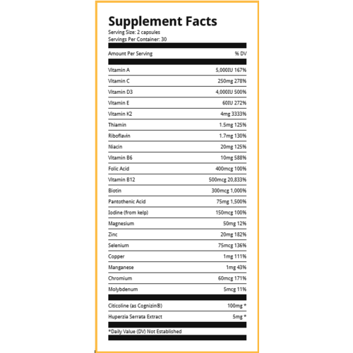 Ryse Supplements Ryse VitaFocus™ Nootropic Multivitamin