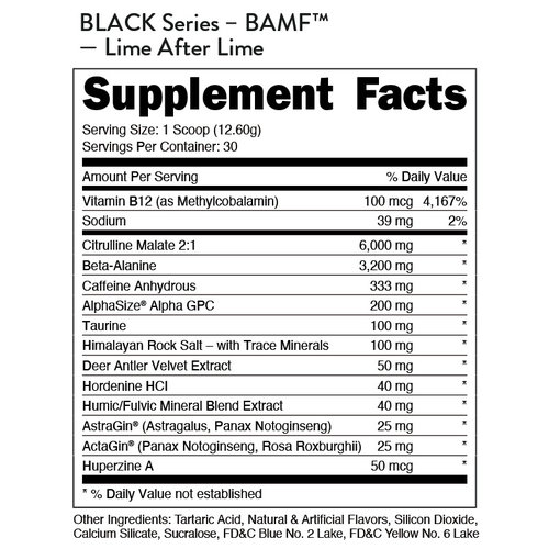 Bucked Up Bucked Up®  BAMF™ Black High-Stimulant Pre-Workout - 30 Servings