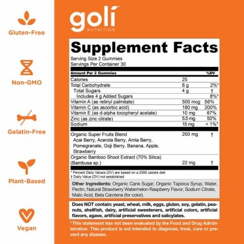 goli nutrition Goli Superfruit Gummies -  30 servings