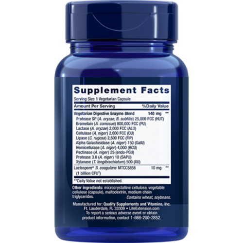 Life Extension Enhanced Super Digestive Enzymes and Probiotics