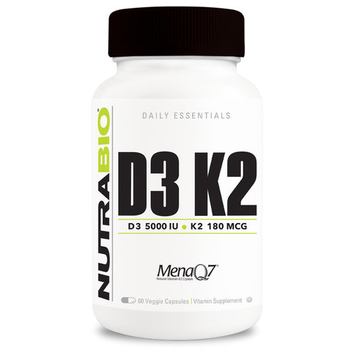 Nutrabio Vitamin D3 (5000 IU) K2 (180 MCG)