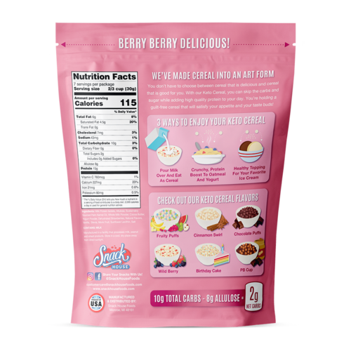 Snack House Foods Snack House Puffs Keto Cereal 7 serving