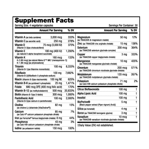 Nutrabio MultiSport for Men 120 Vegetable Capsules