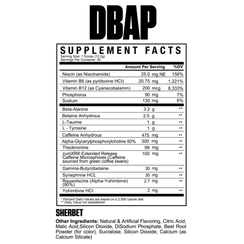 Axe & Sledge DBAP Extreme High-Stim Pre-Workout - Sherbet