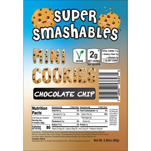 Super Smashables Super Smashables Mini Cookies Chocolate Chip Super Smashables Super Smashables Mini Cookies Chocolate Chip