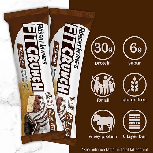 Robert Irvine Fit Crunch Bar - Milk & Cookies