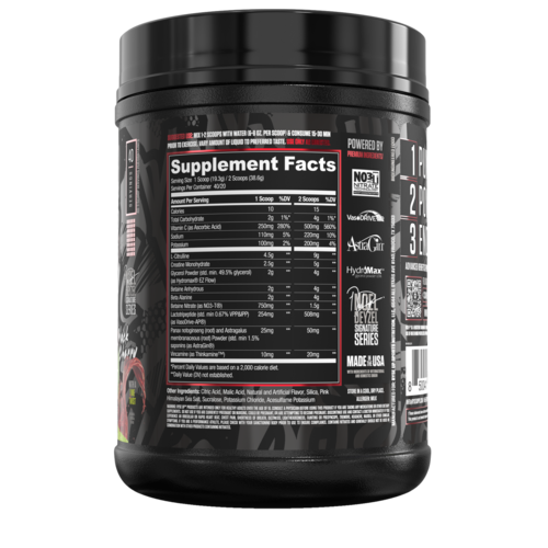 Ryse Supplements Pump Daddy | Non-Stimulant Pre-workout - Monsterberry Lime