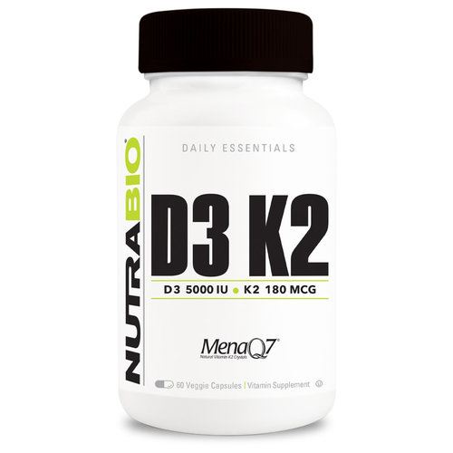 Nutrabio Vitamin D3 (5000 IU) K2 (180 MCG)