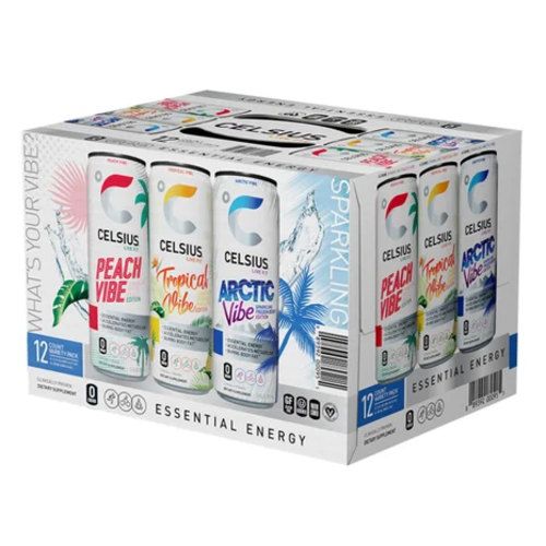 Celsius Celsius Vibe Variety Case - (4 Peach, 4 Arctic, 4 Tropical) Celsius Celsius Vibe Variety Case - (4 Peach, 4 Arctic, 4 Tropical)