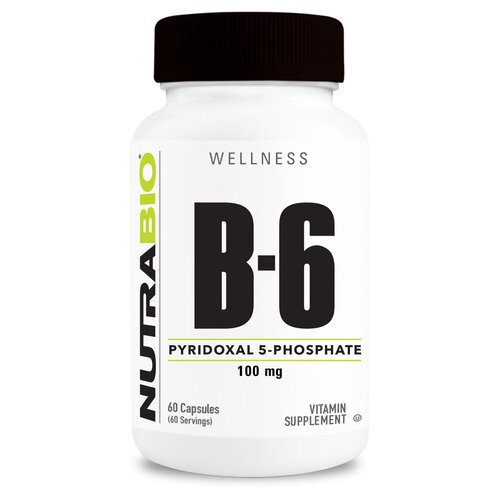 Nutrabio Vitamin B-6 P5P (100mg) 60 Vegetable Capsules