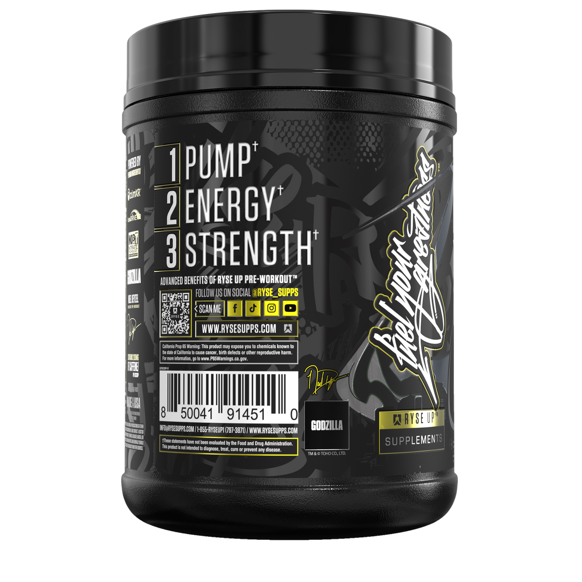Ryse Godzilla Pre Workout Passion Pineapple XN Supplements