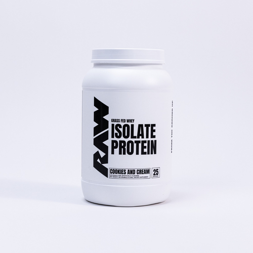 Raw Nutrition Raw Grass Fed Whey Isolate Protein 25 Servings - Cookies n Cream