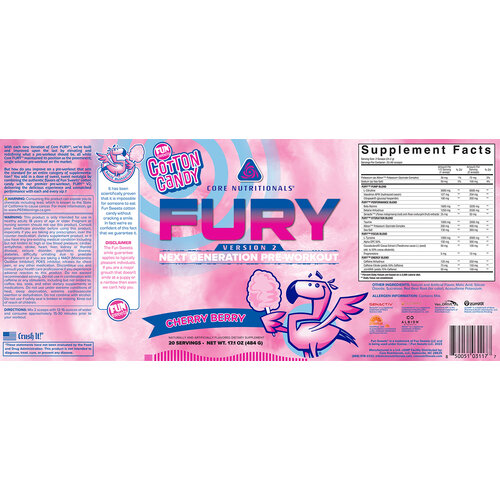 Core Nutritionals Core FURY™ V2 - Fun Sweets Cotton Candy (Cherry Berry)