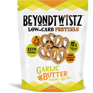 Thin Slim Foods BeyondTwistz Low Carb Pretzels -  Garlic Butter