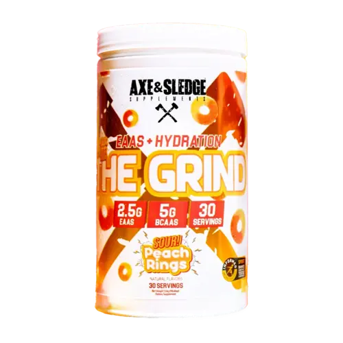 Axe & Sledge The Grind // EAAs, BCAAs, & Hydration // Mother Pucker Series - Sour Peach Rings Axe & Sledge The Grind // EAAs, BCAAs, & Hydration // Mother Pucker Series - Sour Peach Rings