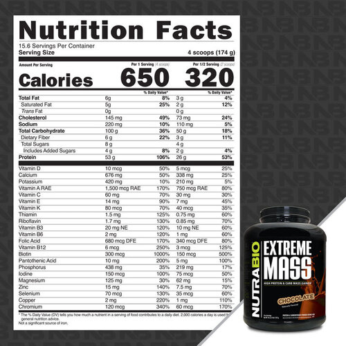 Nutrabio 6lb Extreme Mass - Chocolate